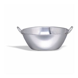 Stainless Flat Bottom Cauldron 25 cm