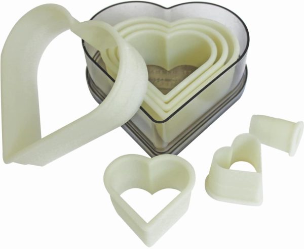 Pastry Cutters Nylon, Heart Plain - 7pcs