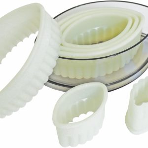 Pastry Cutters Nylon, Oval Serrated - 7p